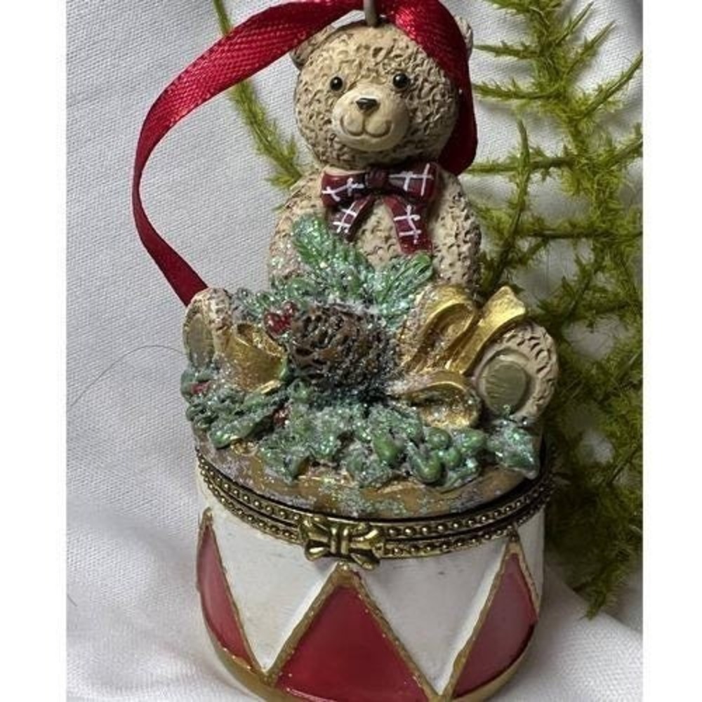 Trinket Box Ornament Bear S3 Holiday Trunk #47819